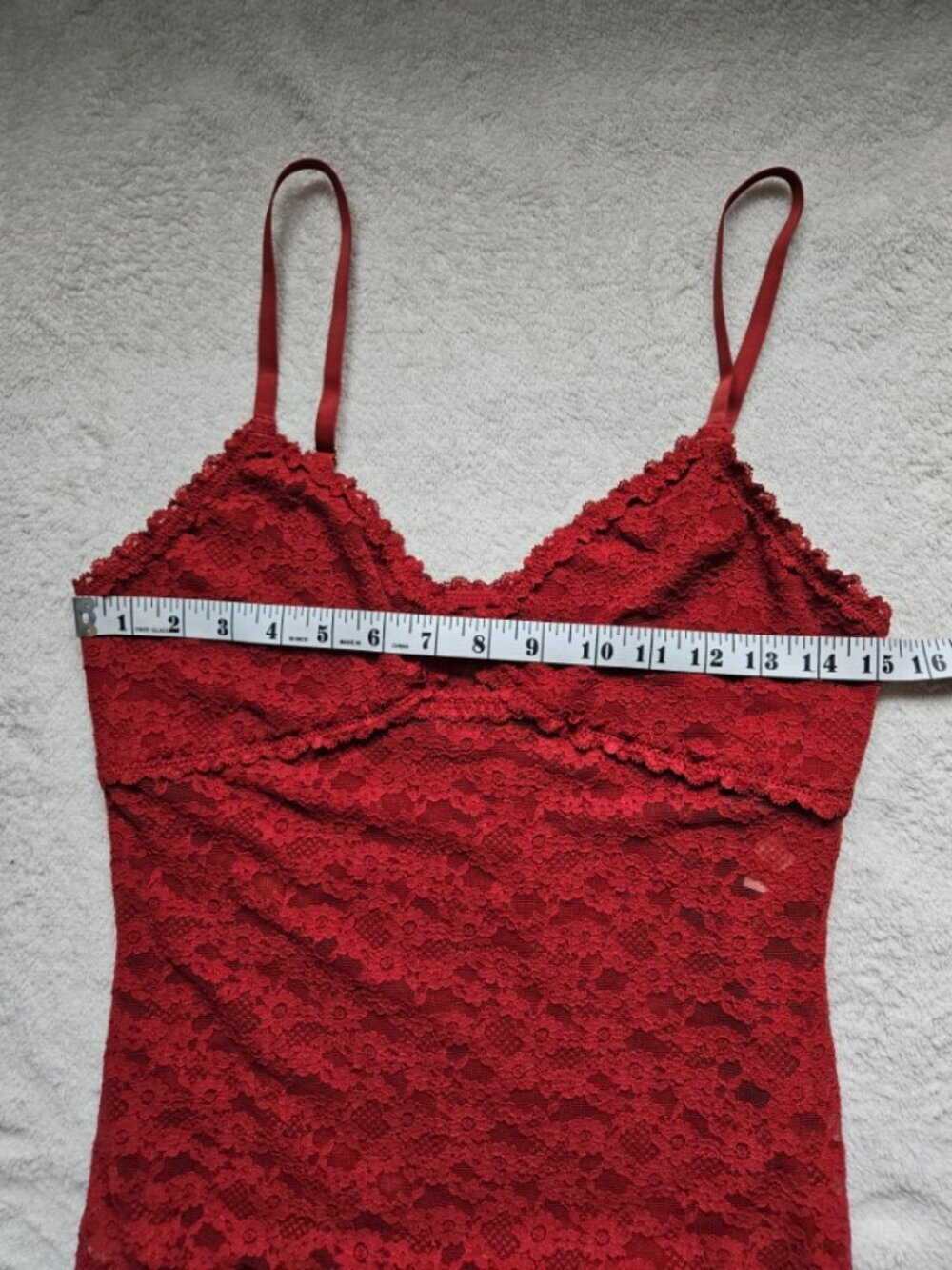 Aerie Show Off Vintage Lace Cut Out Bodysuit NWT Red Large Romantic Lingerie - Picture 7 of 11